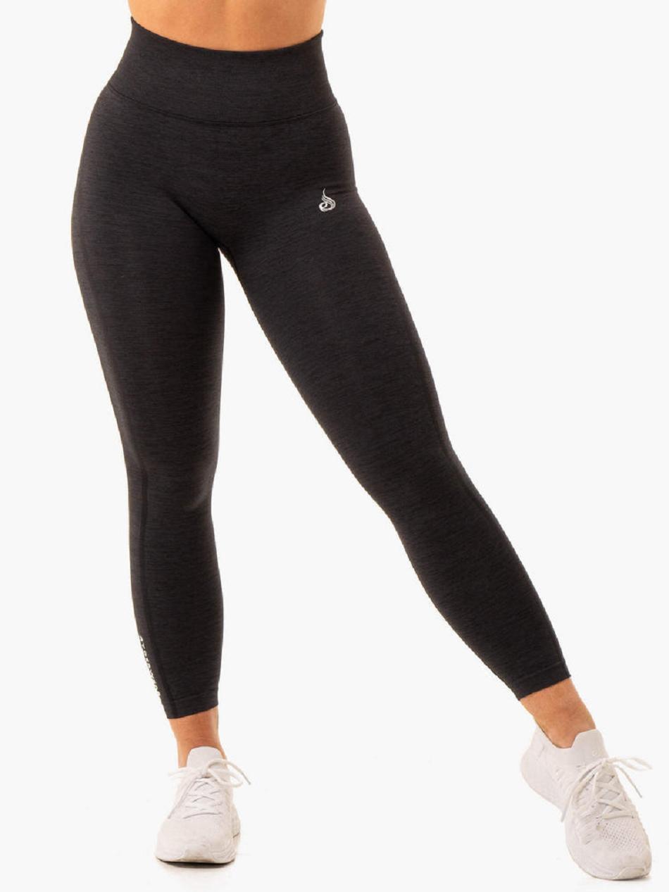 Black Women's Ryderwear Enhance Scrunch Bum Leggings Seamless | FG26832