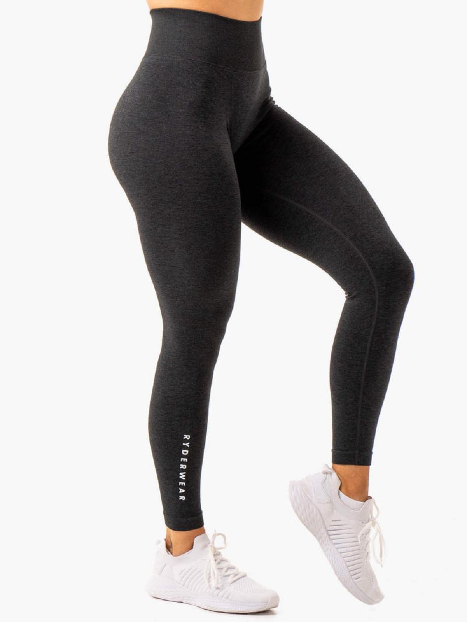 Black Women's Ryderwear Essential Leggings Seamless | DF4459911