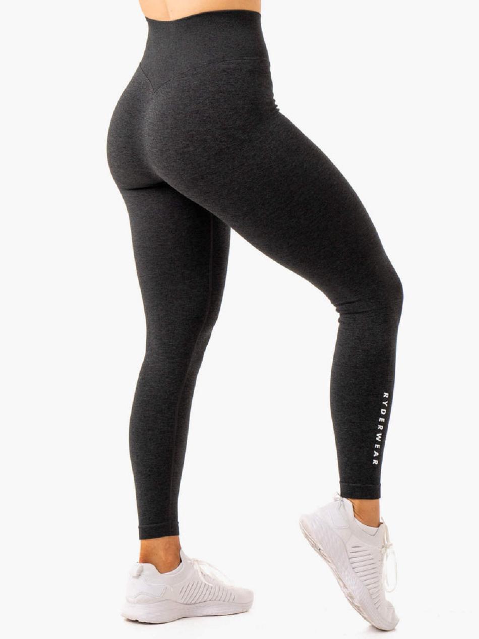 Black Women\'s Ryderwear Essential Leggings Seamless | DF4459911