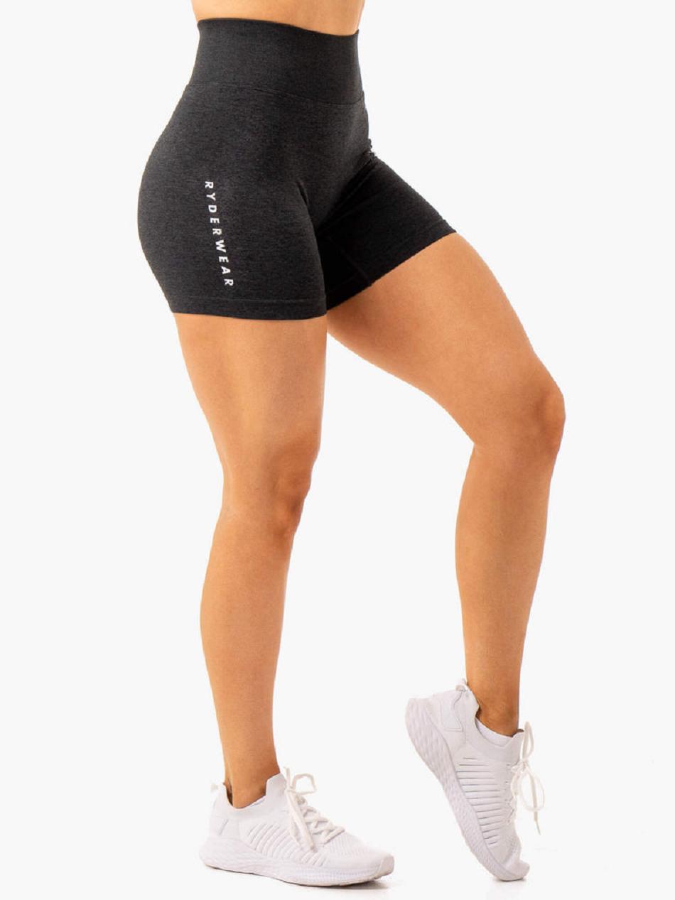 Black Women's Ryderwear Essential Seamless Shorts | 65Y5247461