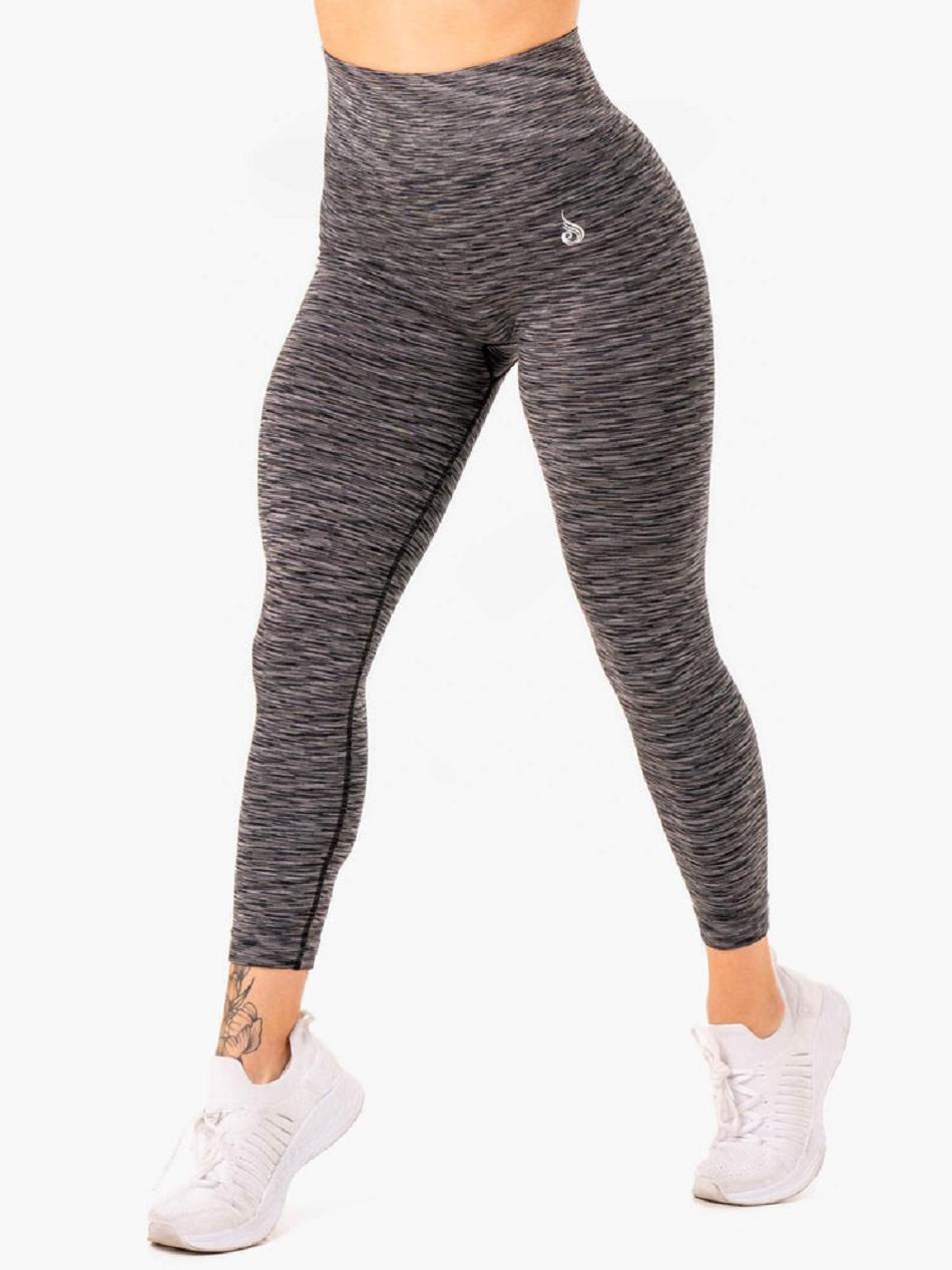 Black Women\'s Ryderwear Evolve High Waisted Leggings Seamless | 47JF33112