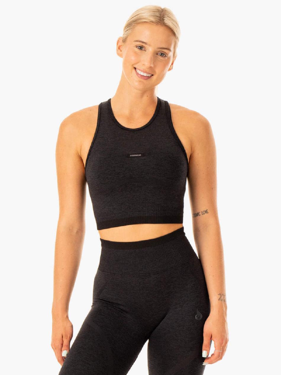 Black Women\'s Ryderwear Excel Seamless Tanks | SF6719734