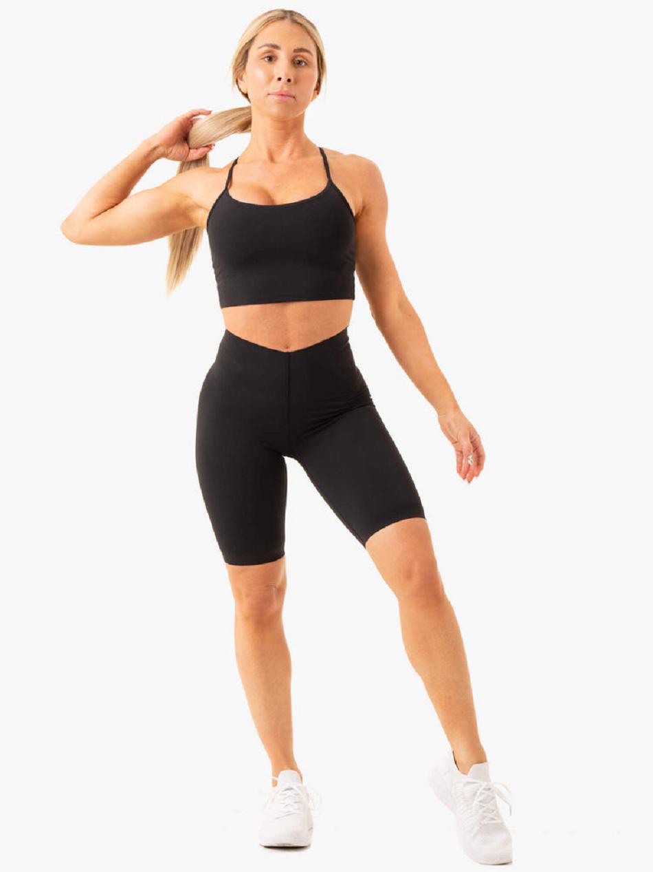 Black Women's Ryderwear Extend Compression Bike Shorts | 53KR98271