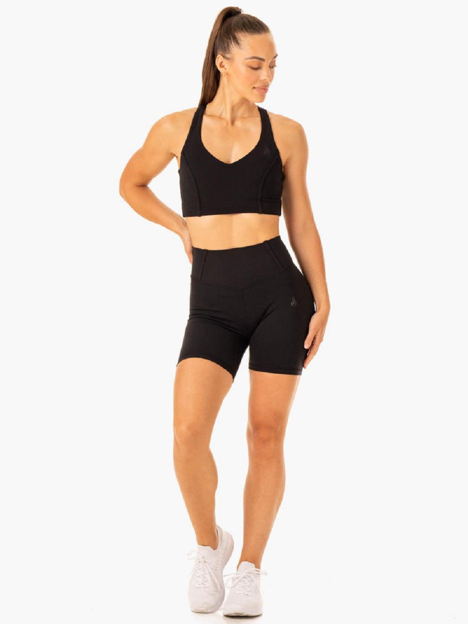 Black Women's Ryderwear Form Scrunch Bum Shorts | 112IV29815