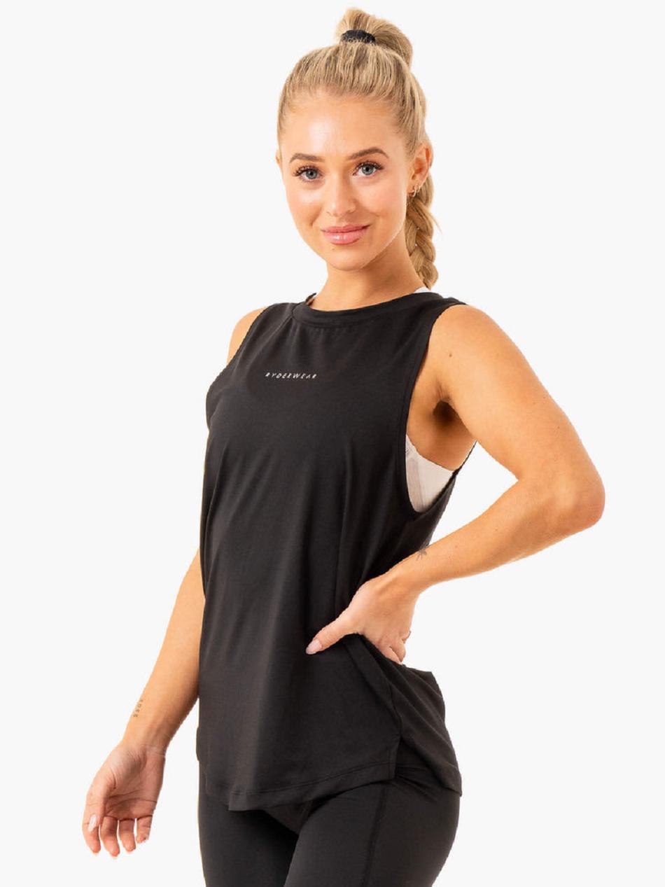 Black Women's Ryderwear Freedom Training Tank Top | OKT38917