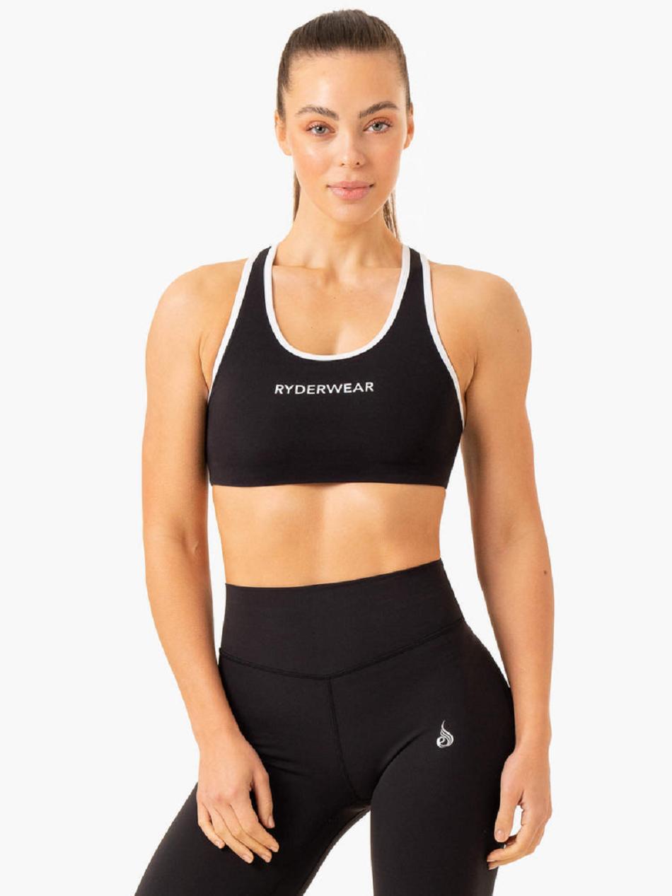 Black Women\'s Ryderwear Frequency High Impact Sports Bras | RFD20777