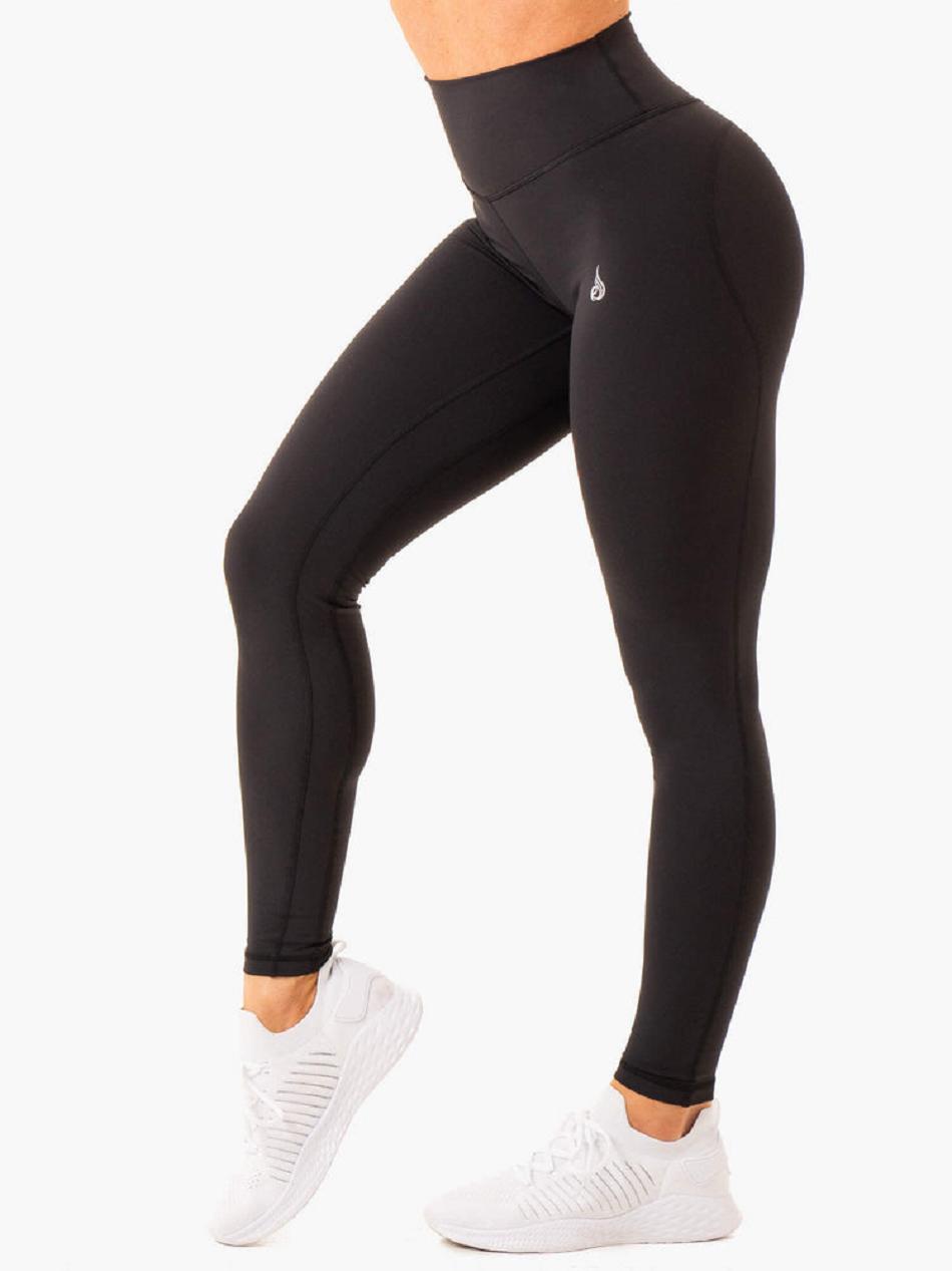 Black Women's Ryderwear Frequency High Waisted Leggings | 92Y38716