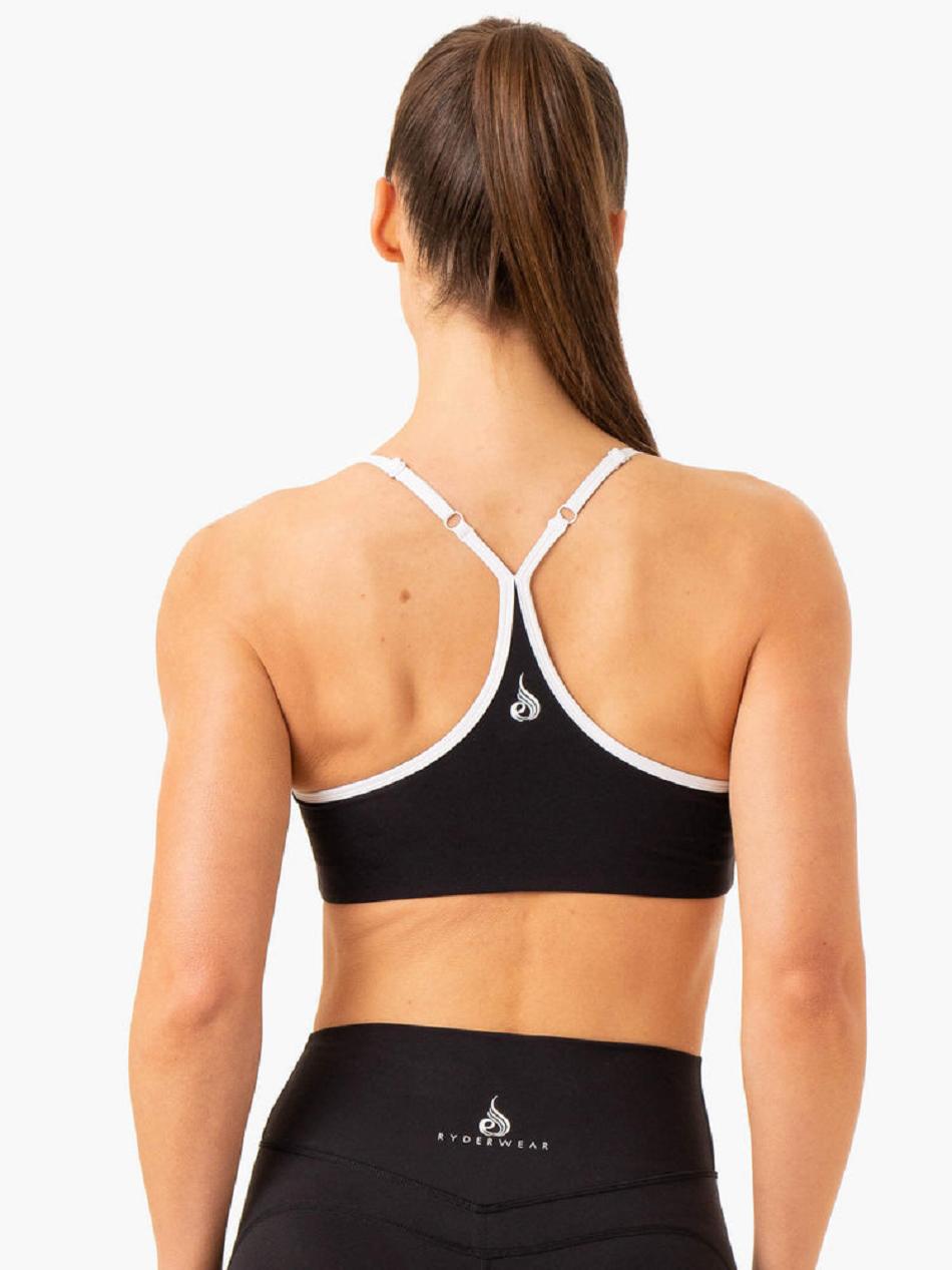 Black Women's Ryderwear Frequency Sports Bras | REH29329