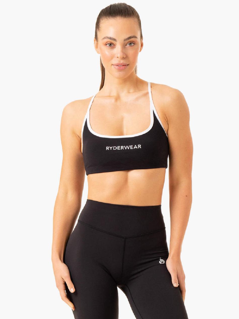 Black Women\'s Ryderwear Frequency Sports Bras | REH29329