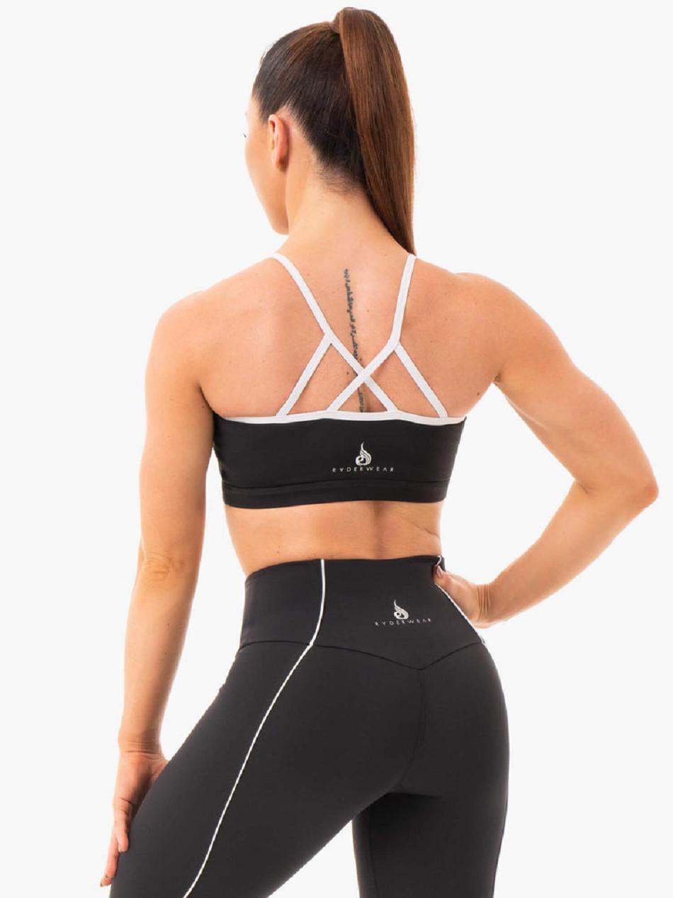 Black Women's Ryderwear Glow Sports Bras | HR5510358