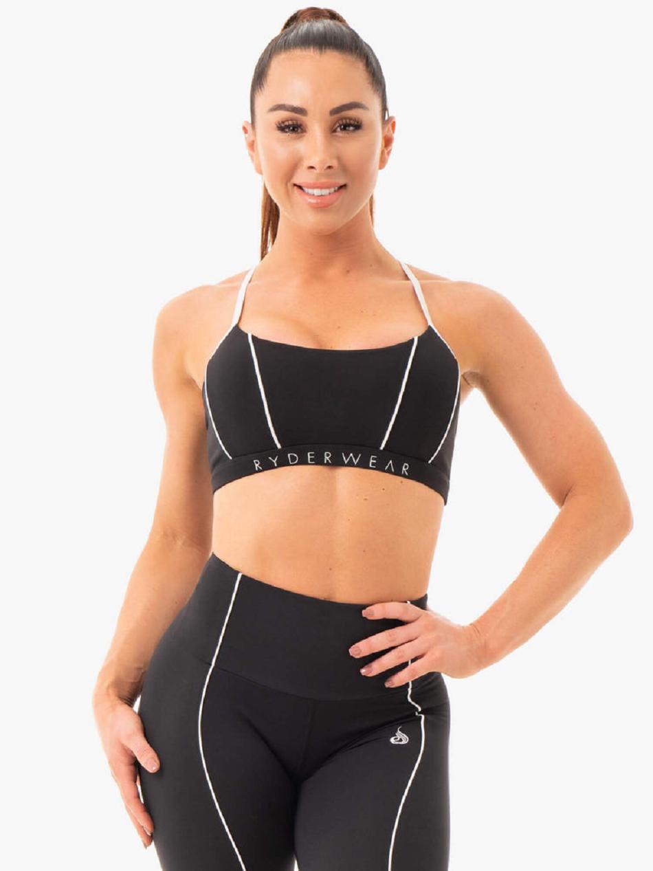 Black Women\'s Ryderwear Glow Sports Bras | HR5510358