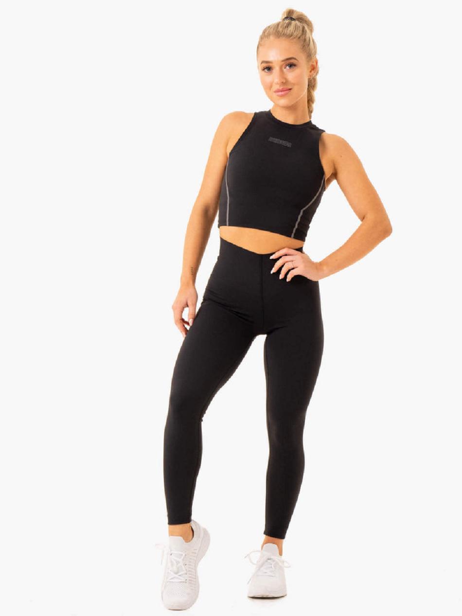 Black Women's Ryderwear Highlight Compression Tank Top | 117Y31832