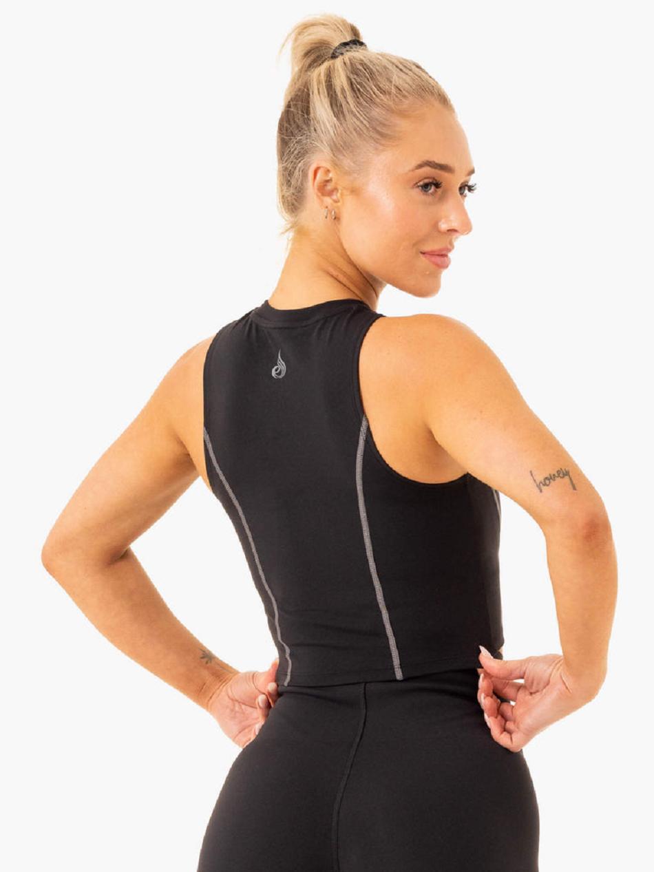 Black Women's Ryderwear Highlight Compression Tanks | RFD85152