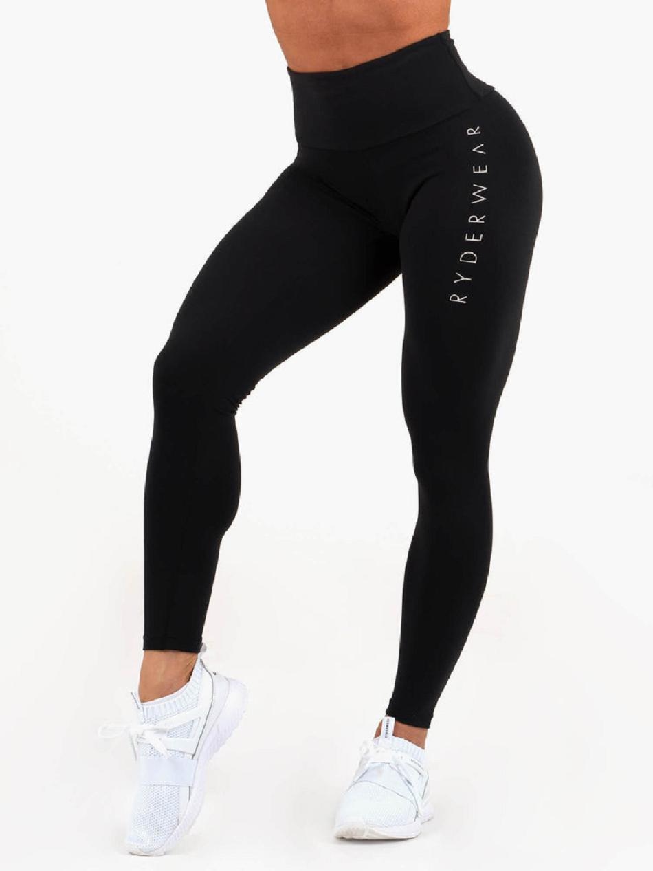 Black Women's Ryderwear Instinct Leggings Scrunch Bum | DF4191640