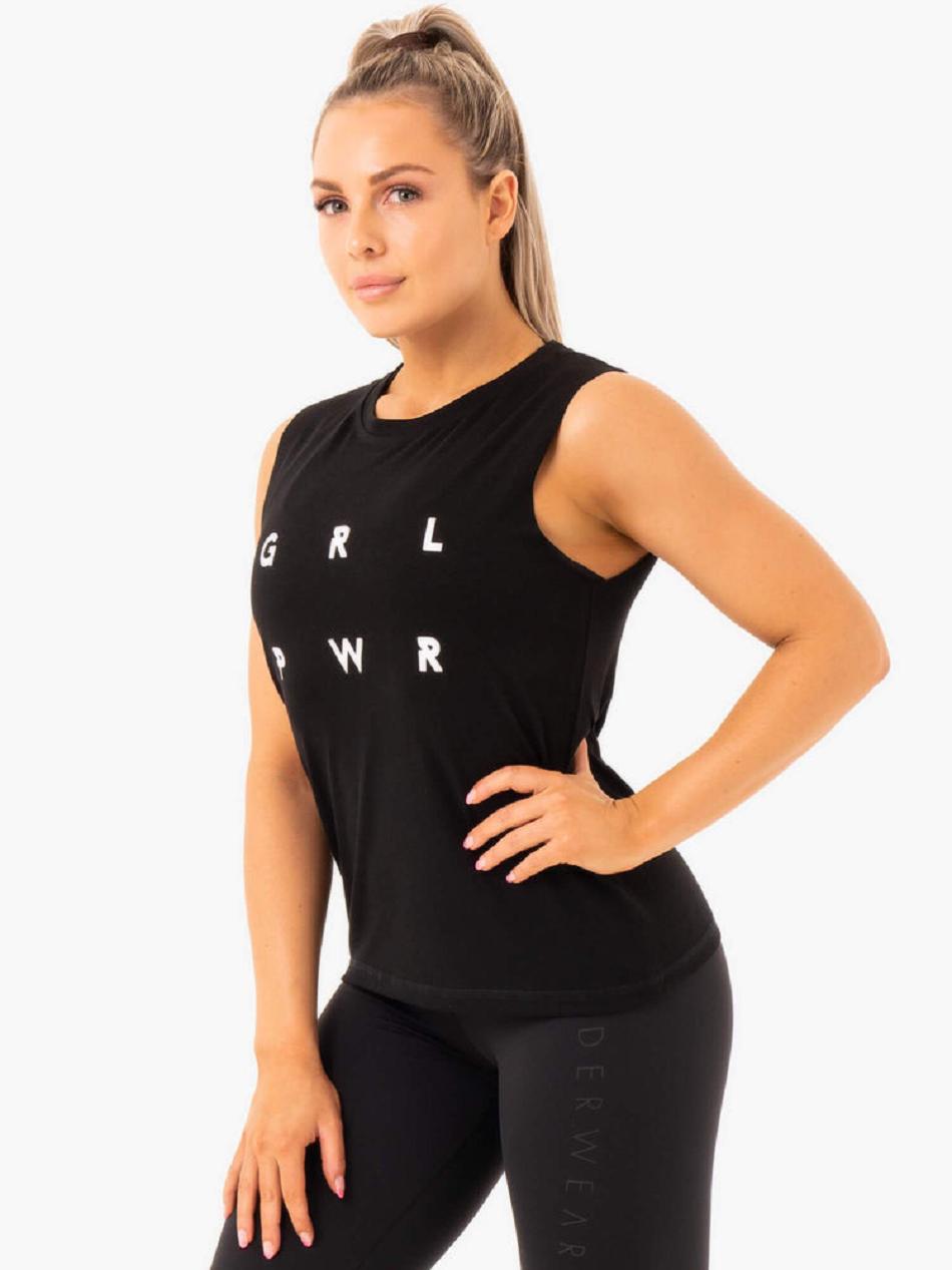 Black Women's Ryderwear Ladies Baller Tanks | 72KR99050