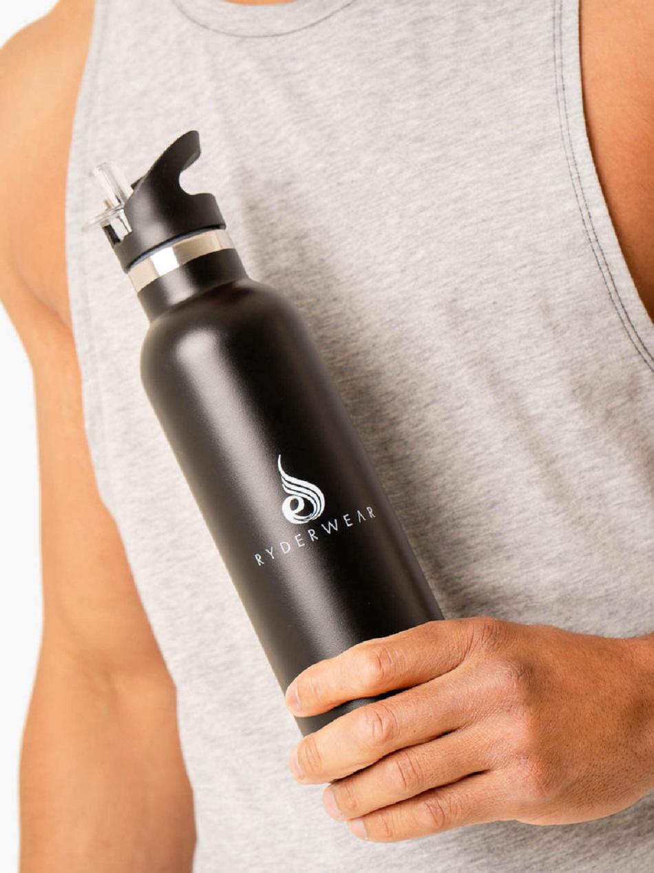 Black Women's Ryderwear Metal Water Bottle Accessories | YGJ15216