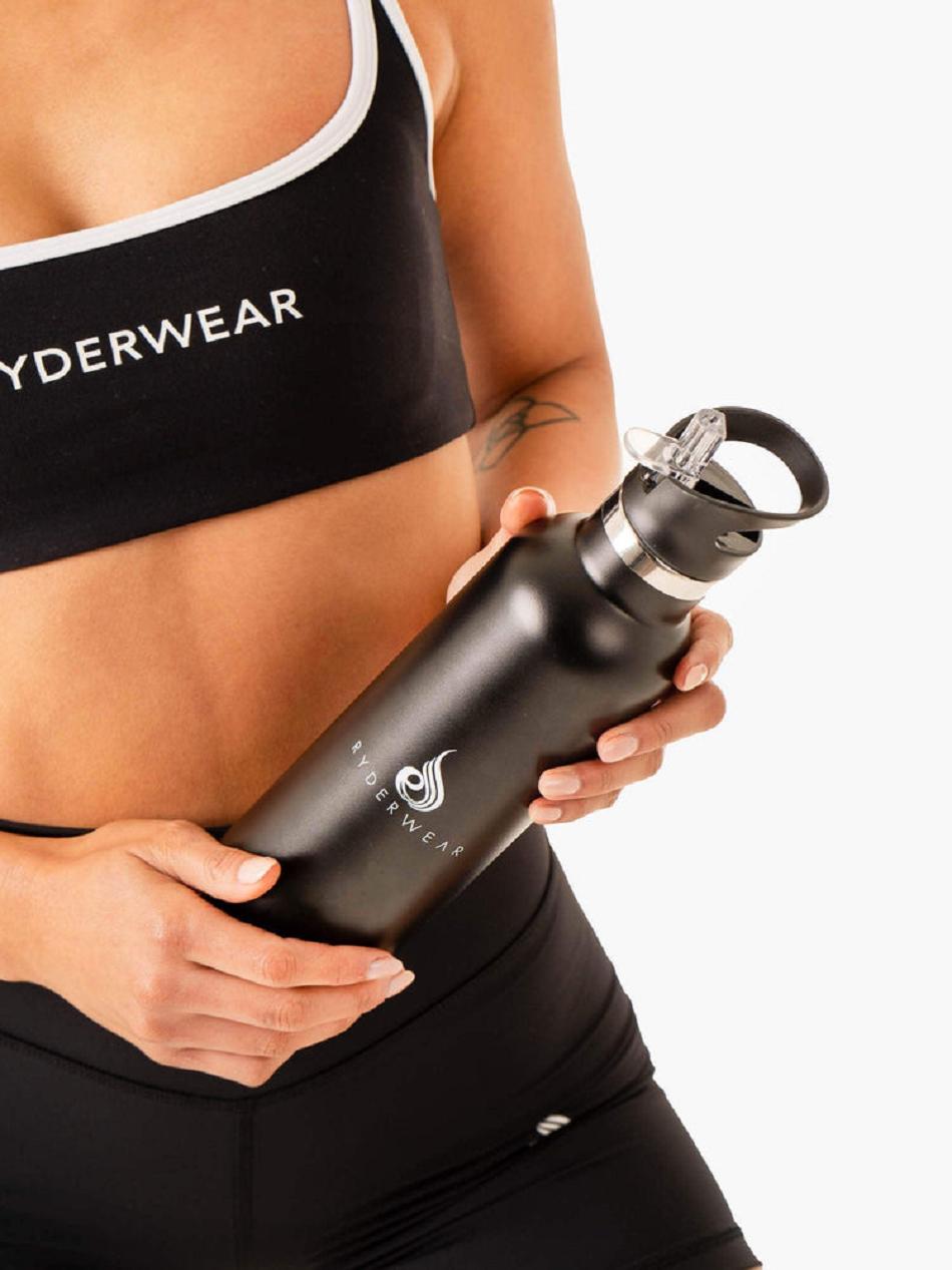 Black Women's Ryderwear Metal Water Bottle Accessories | YGJ15216