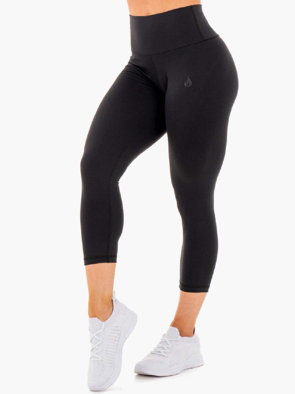 Black Women's Ryderwear Motion High Waisted 7/8 Leggings Scrunch Bum | 114G87973