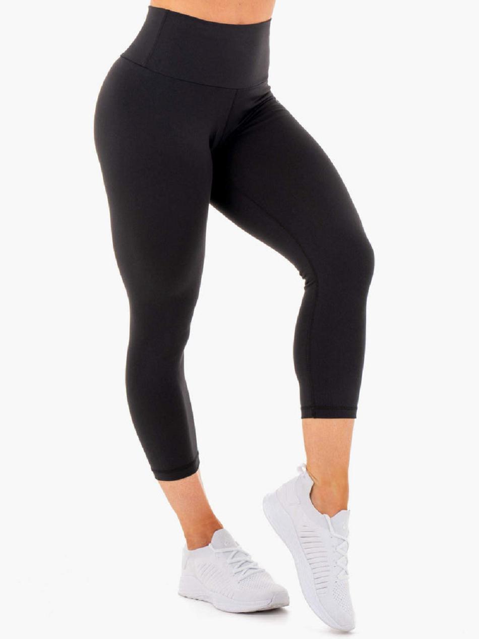 Black Women's Ryderwear Motion High Waisted 7/8 Leggings Scrunch Bum | 114G87973