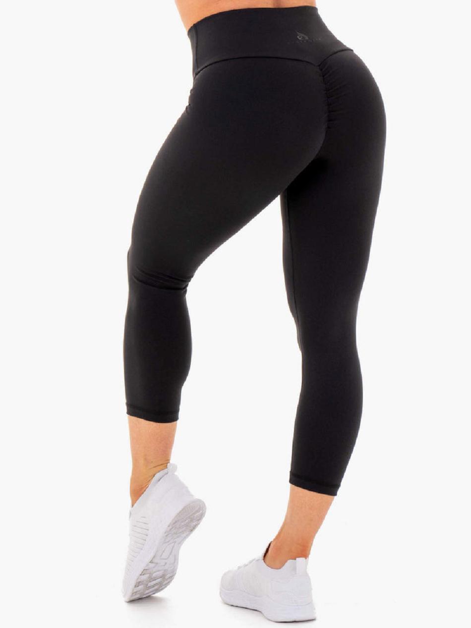 Black Women\'s Ryderwear Motion High Waisted 7/8 Leggings Scrunch Bum | 114G87973