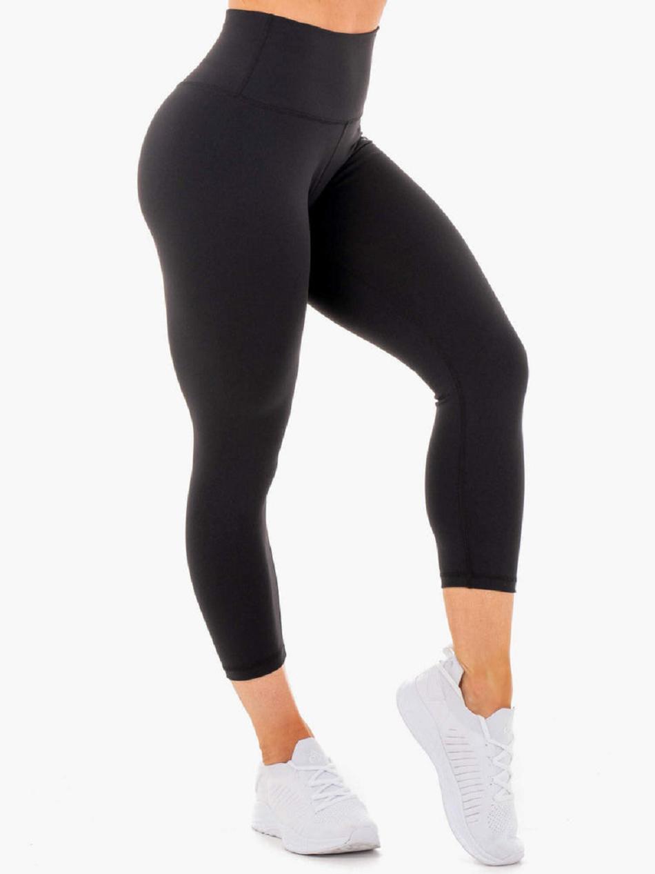 Black Women's Ryderwear Motion High Waisted 7/8 Leggings | A2X94869