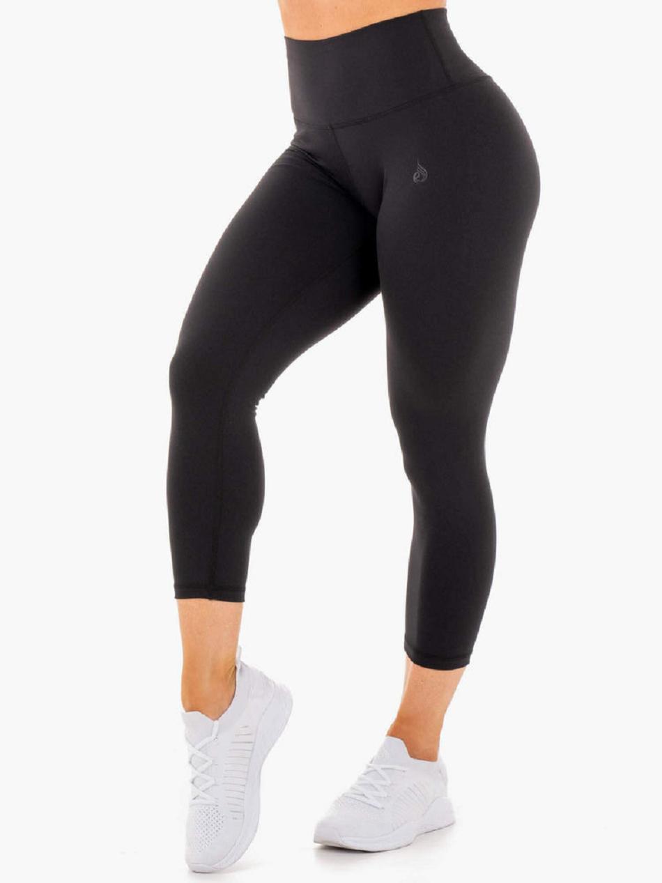 Black Women\'s Ryderwear Motion High Waisted 7/8 Leggings | A2X94869