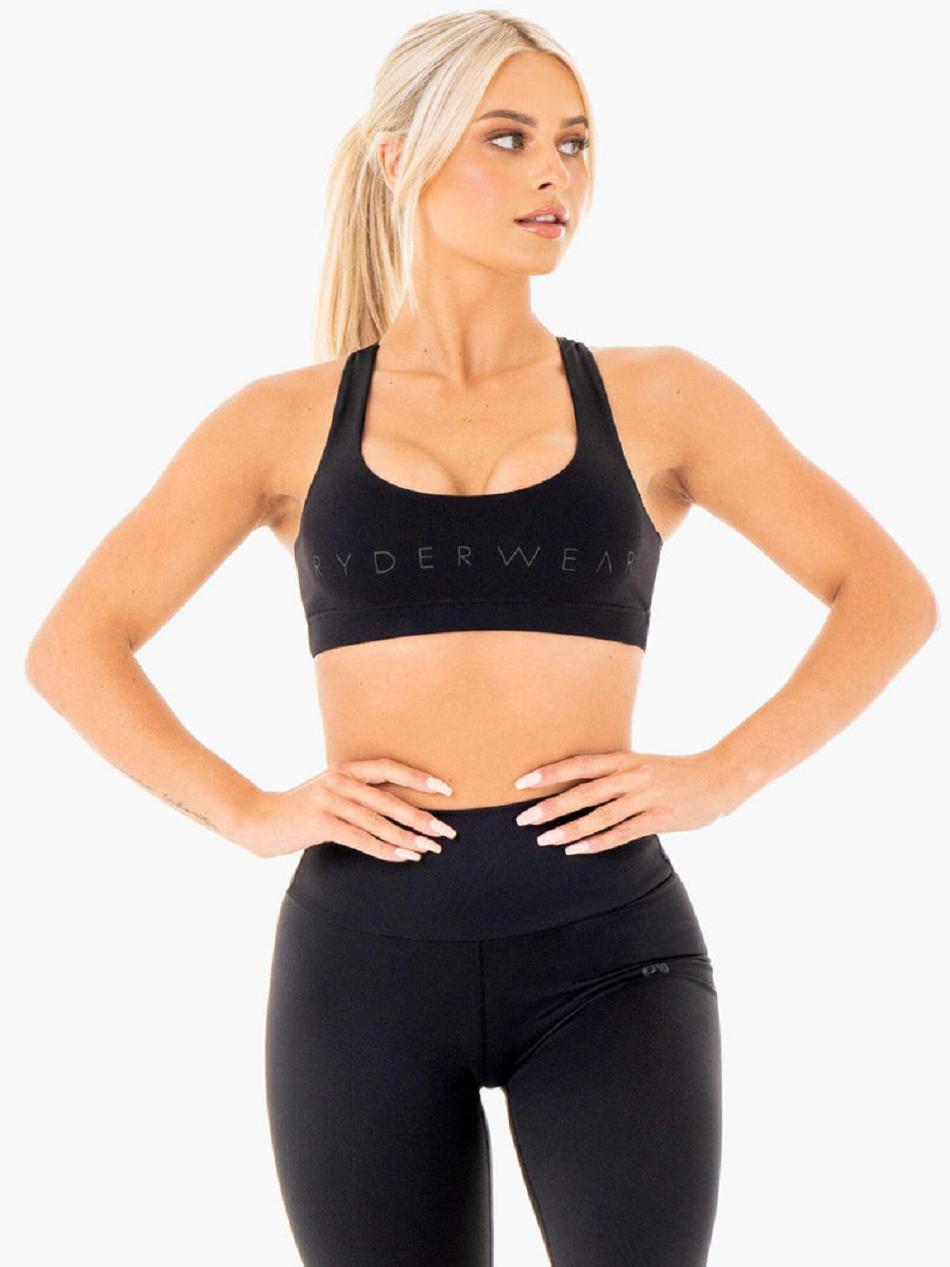 Black Women's Ryderwear Motion Sports Bras | 60JF56357