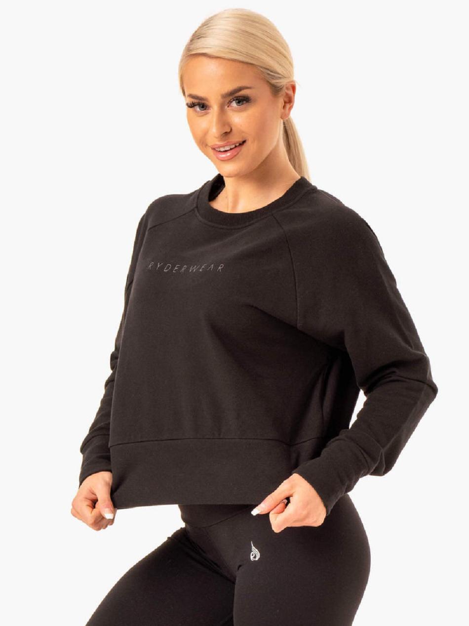 Black Women's Ryderwear Motion Sweater Top | 58RC59769