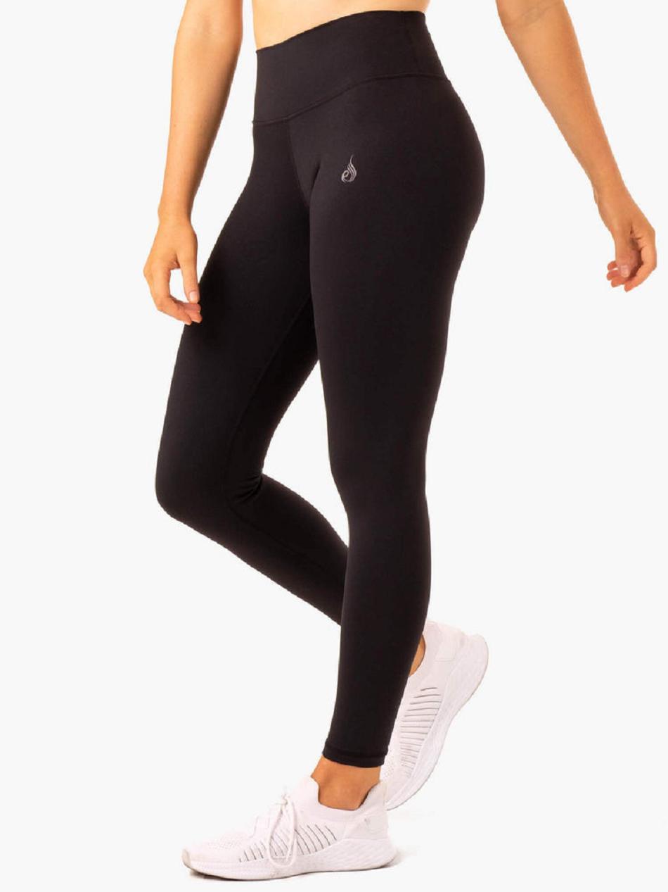 Black Women's Ryderwear Movement High Waisted Pocket Leggings | 603Y64856