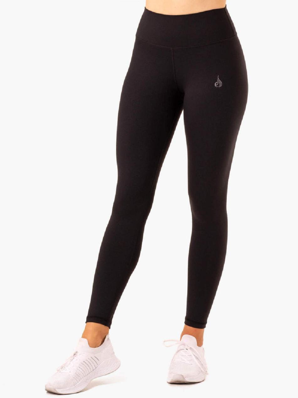 Black Women\'s Ryderwear Movement High Waisted Pocket Leggings | 603Y64856