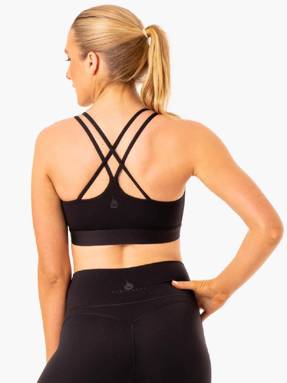 Black Women's Ryderwear NKD Align Sports Bras | FR5457780