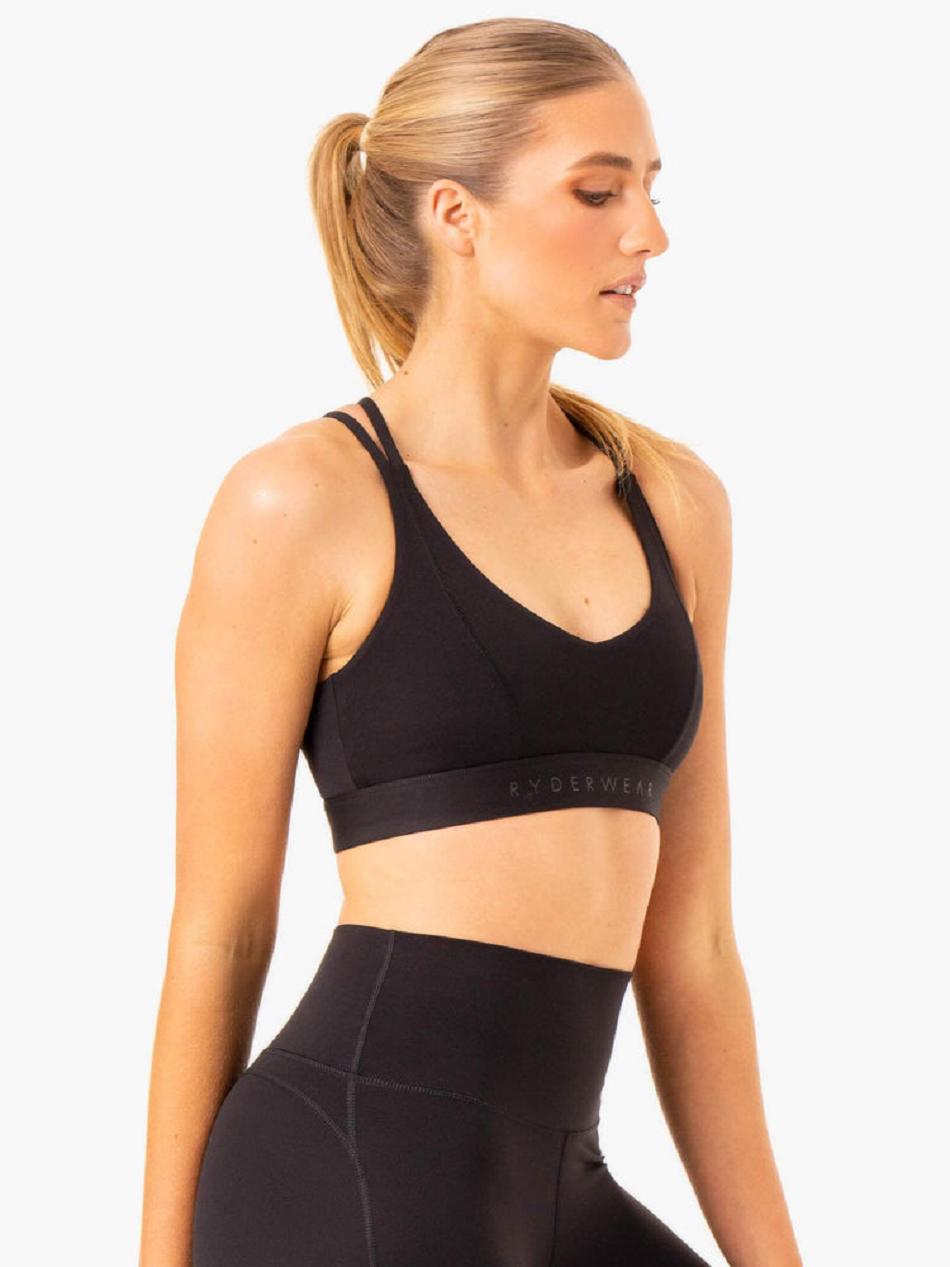 Black Women's Ryderwear NKD Align Sports Bras | FR5457780