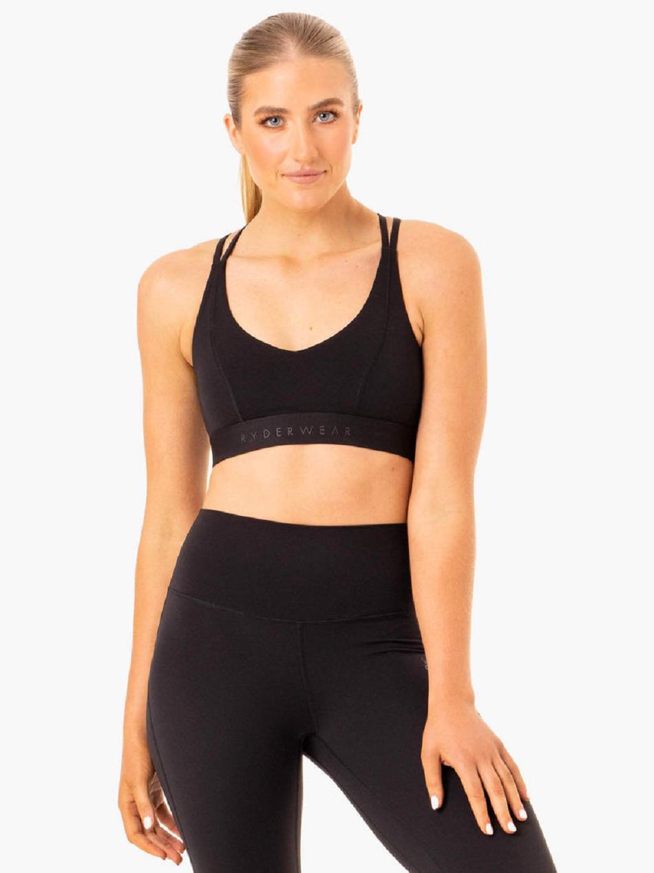 Black Women\'s Ryderwear NKD Align Sports Bras | FR5457780