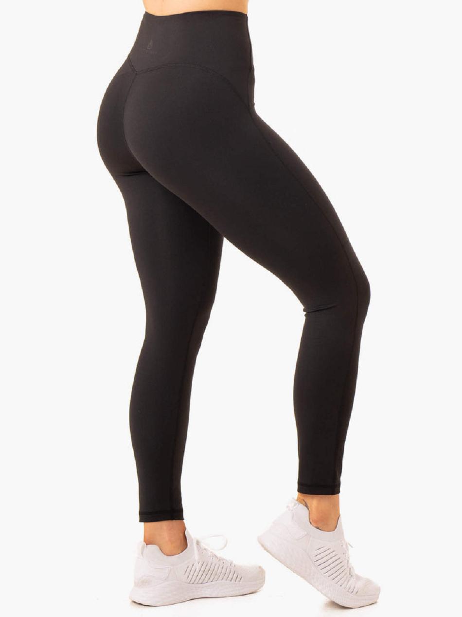 Black Women's Ryderwear NKD Frame High Waisted Leggings | 42JS35561