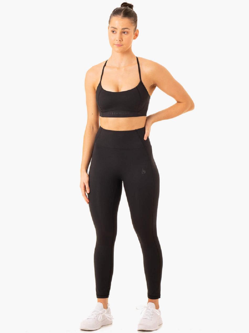 Black Women's Ryderwear NKD Frame High Waisted Leggings | 42JS35561