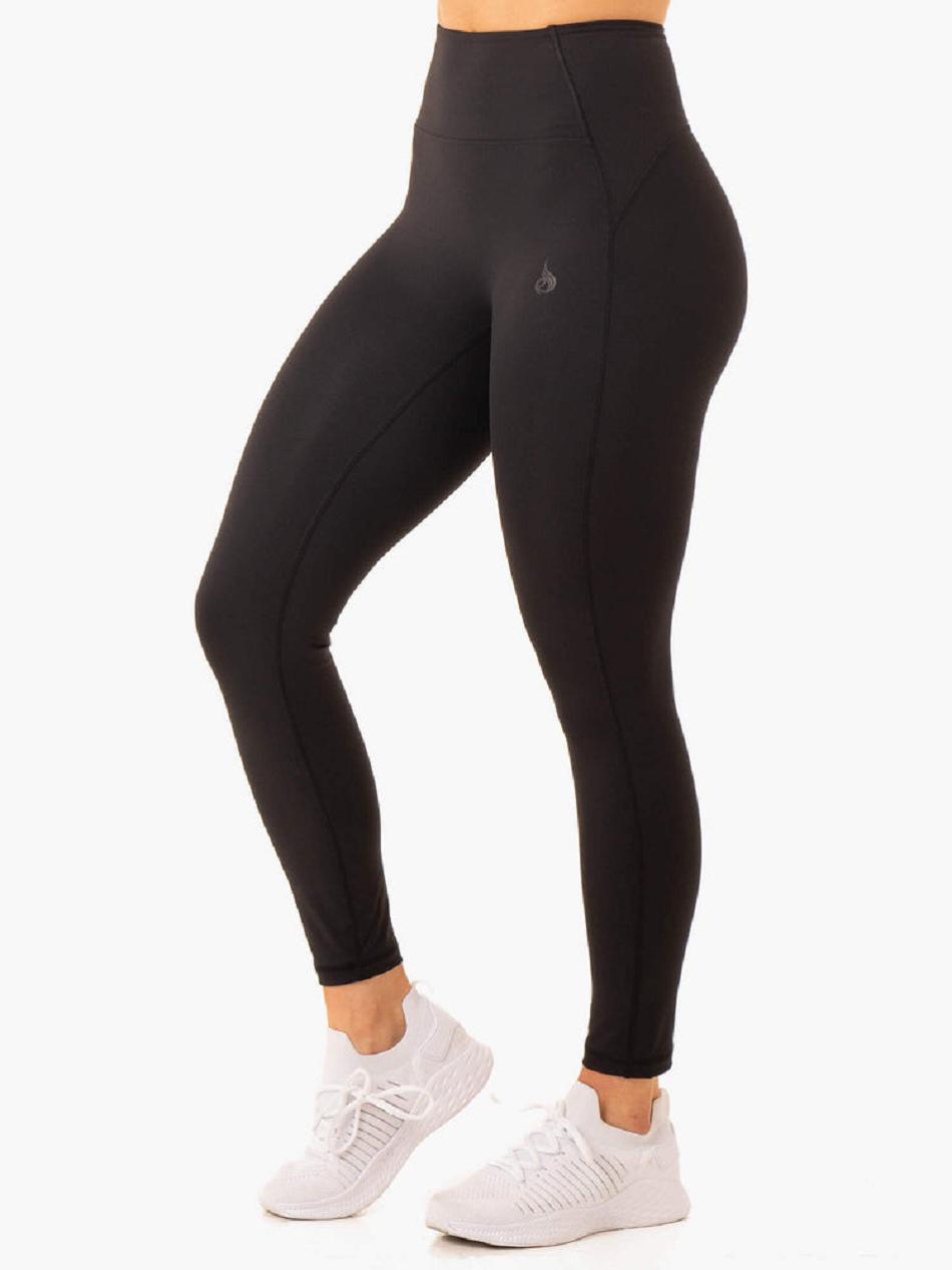 Black Women\'s Ryderwear NKD Frame High Waisted Leggings | 42JS35561