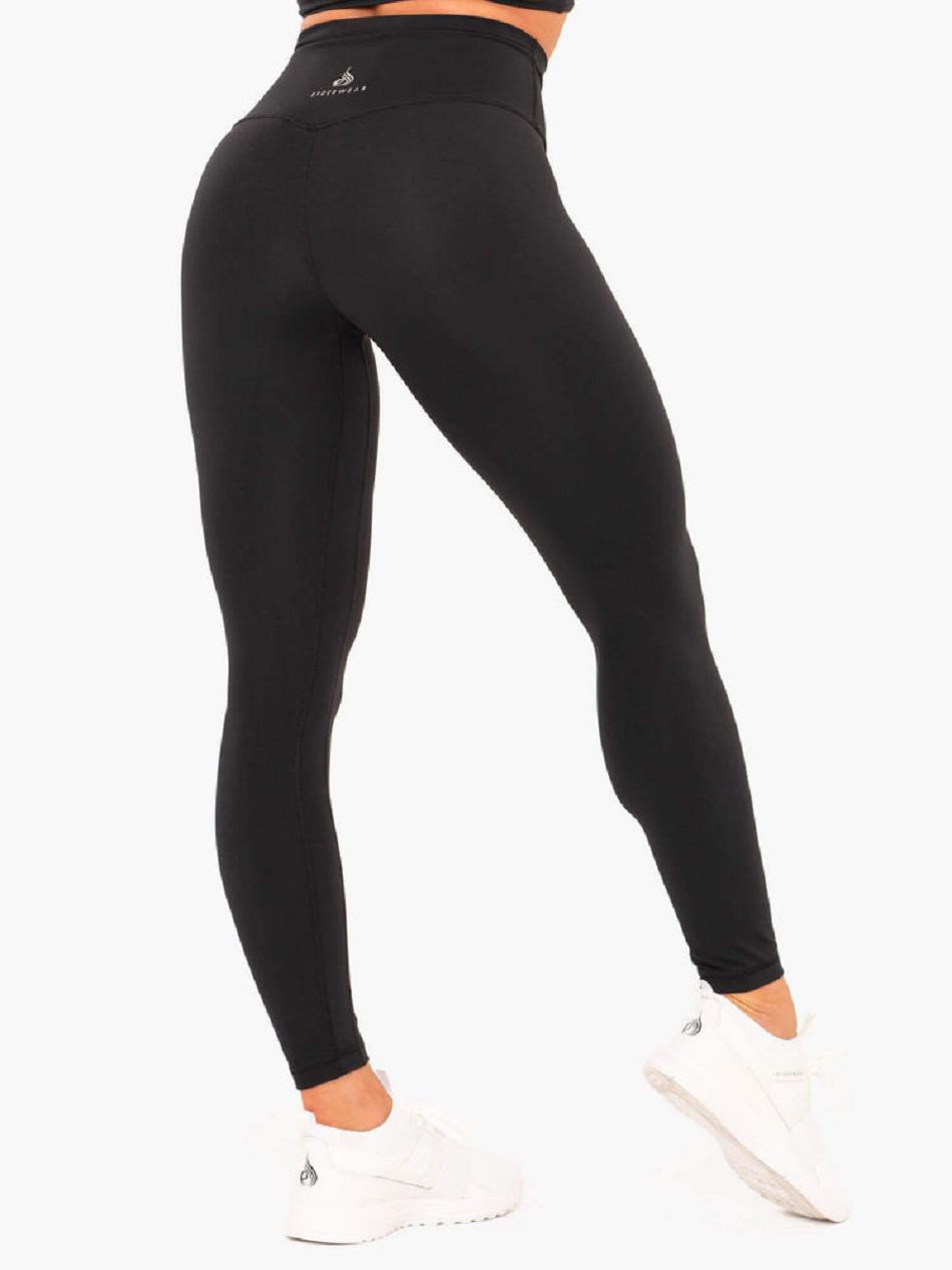 Black Women's Ryderwear NKD High Waisted Leggings | 67U3791783