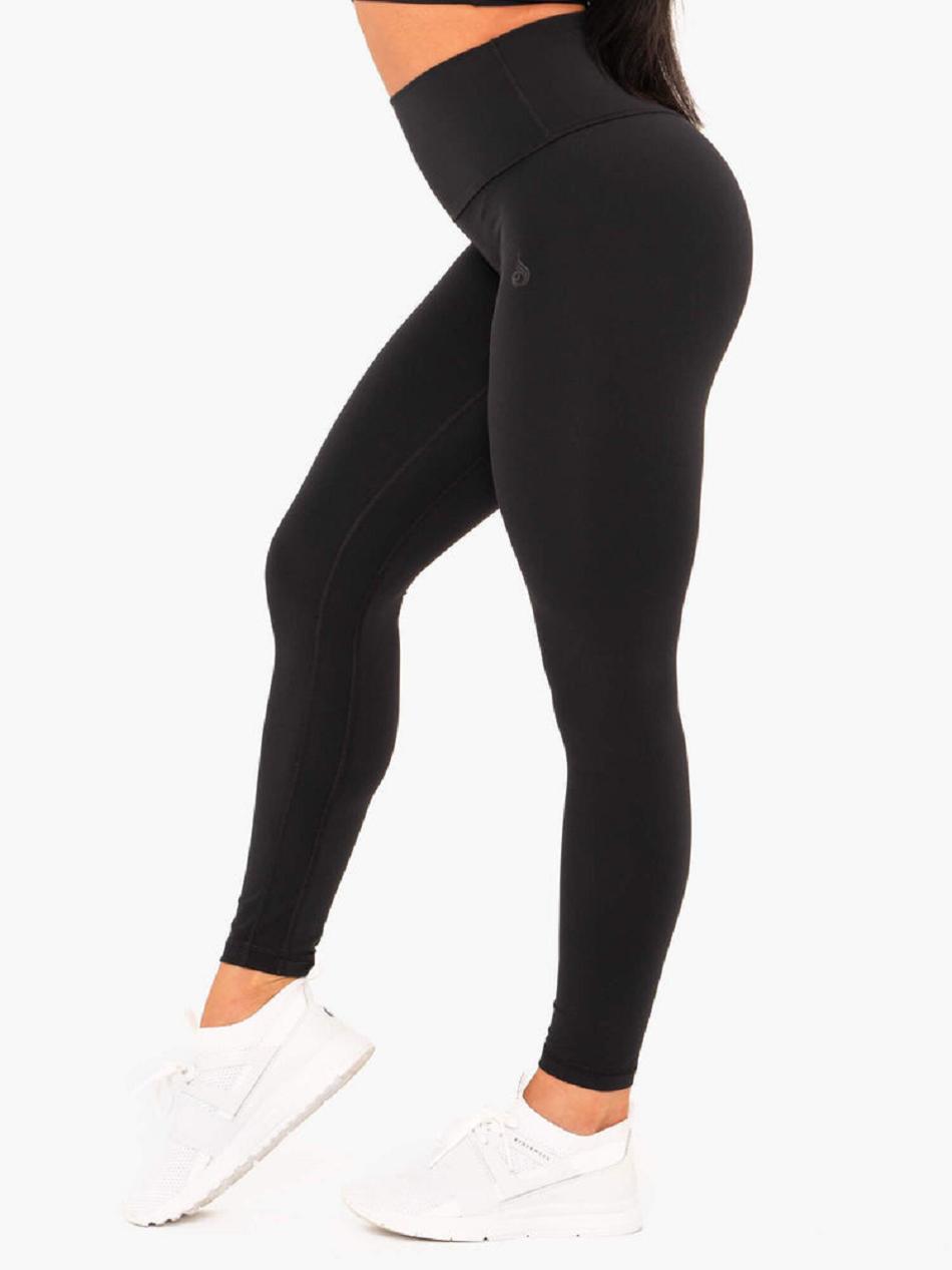 Black Women's Ryderwear NKD High Waisted Leggings | 67U3791783