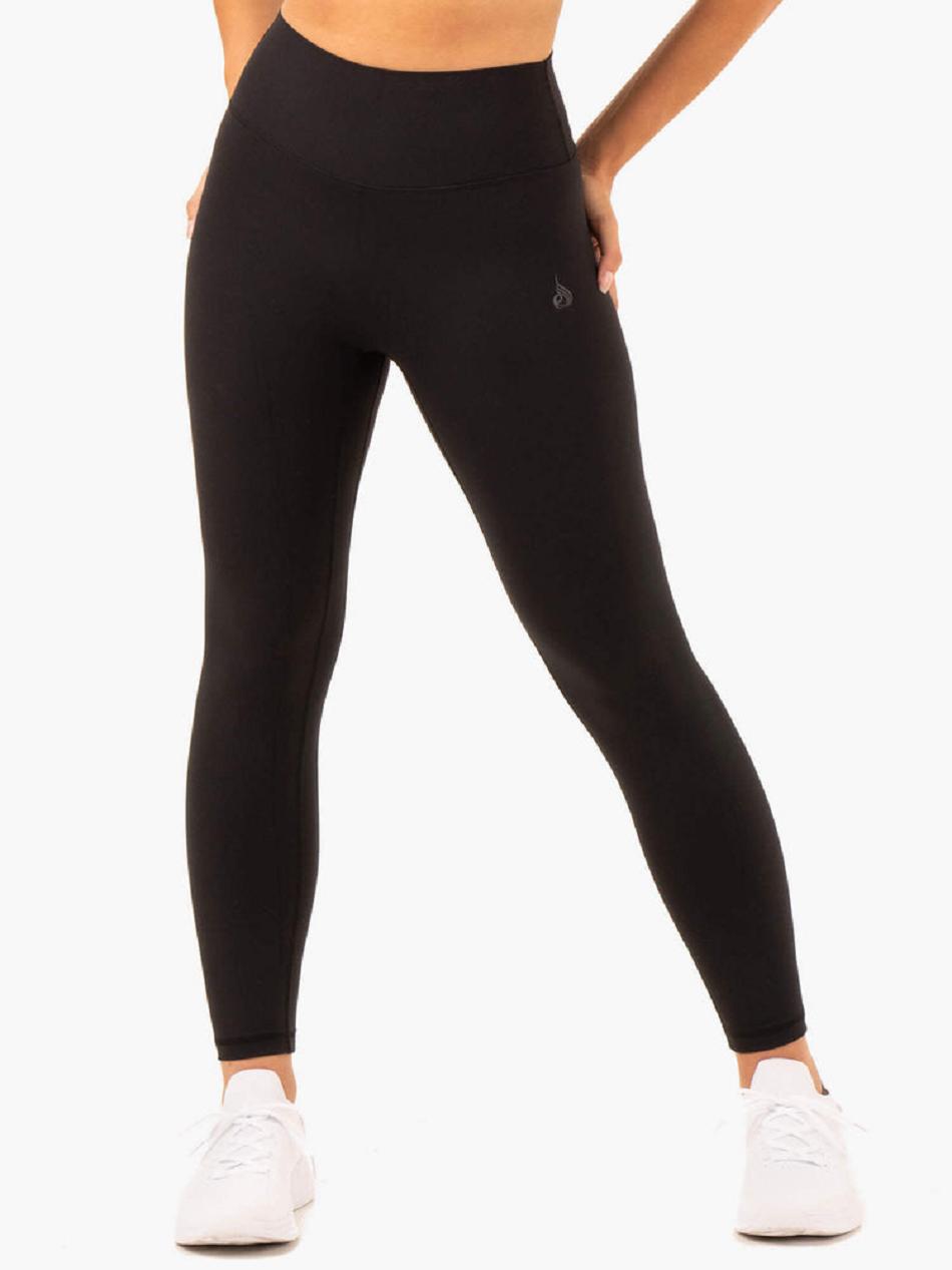 Black Women\'s Ryderwear NKD Refine High Waisted Leggings | ES4255216