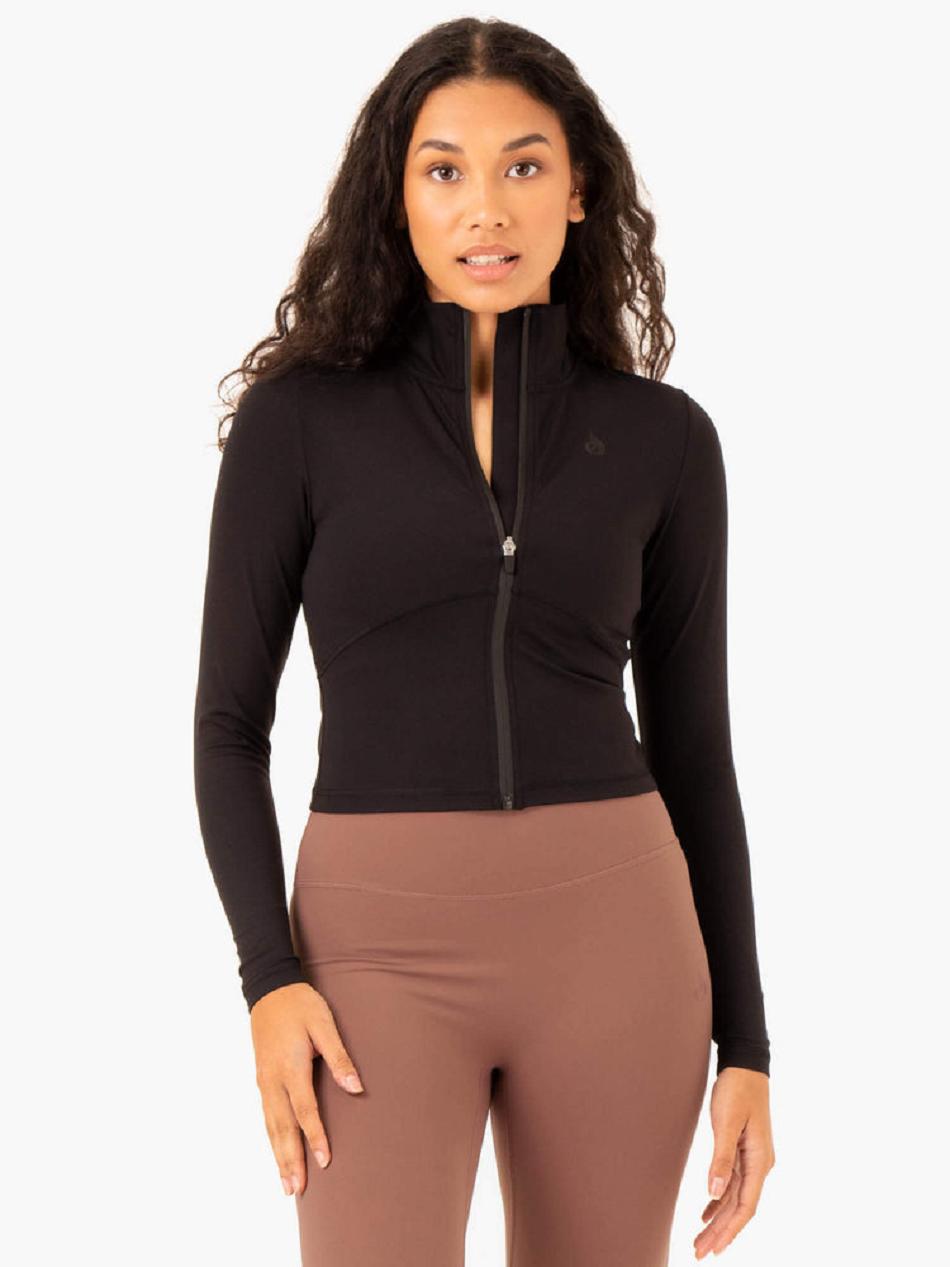 Black Women\'s Ryderwear NKD Refine Jackets | 75YF67698