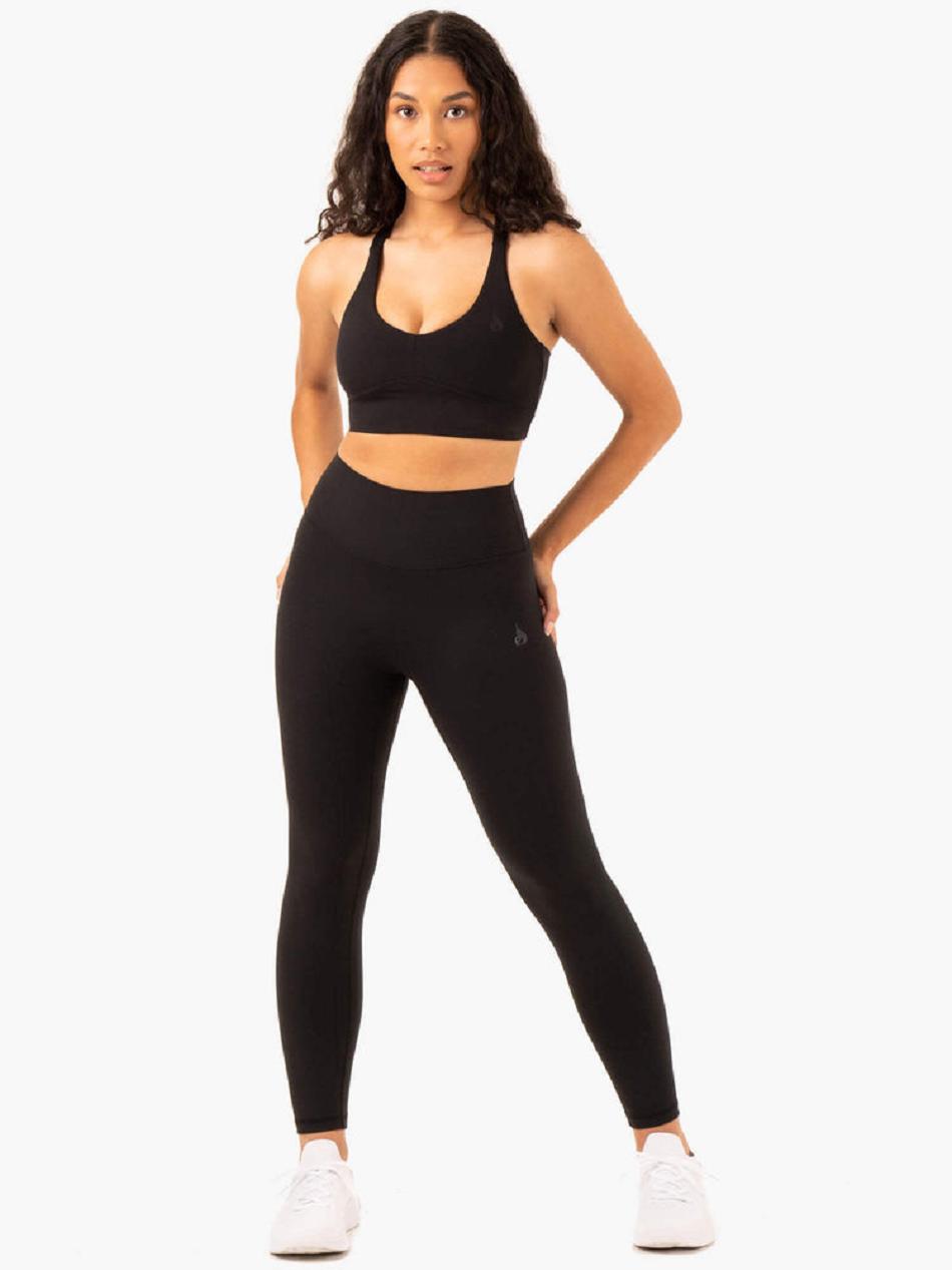 Black Women's Ryderwear NKD Refine Sports Bras | FG71295