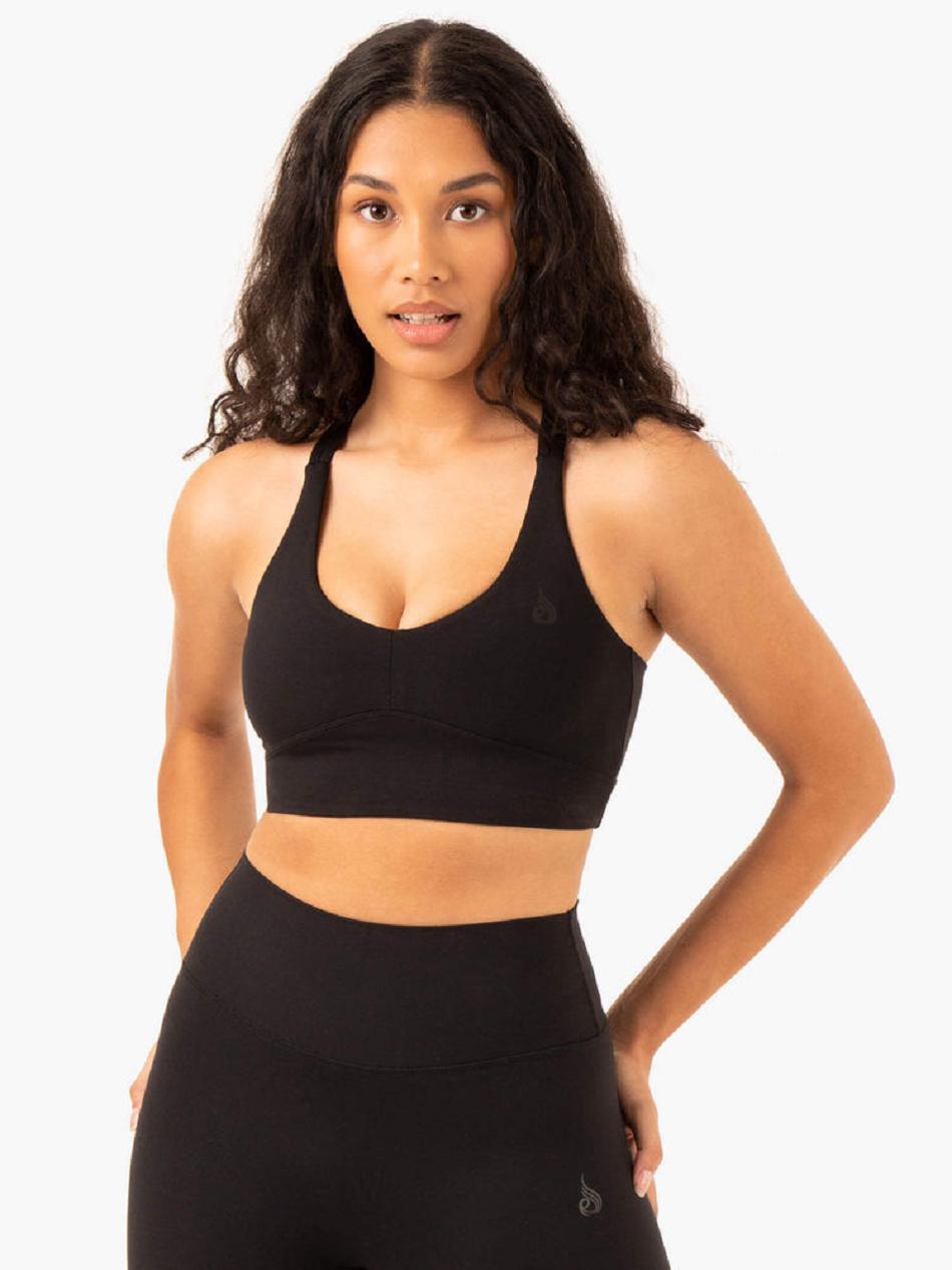 Black Women\'s Ryderwear NKD Refine Sports Bras | FG71295