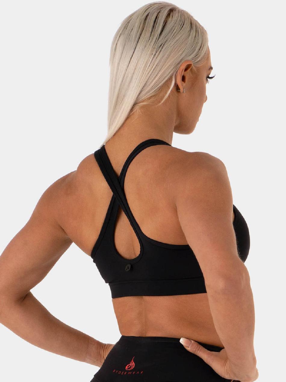 Black Women's Ryderwear Neonude Sports Bras | REH40906