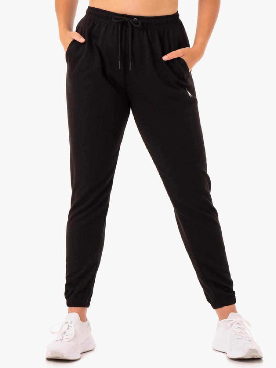 Black Women\'s Ryderwear Off-Duty Fleece Track Pants Active Lounge | 78EW33283