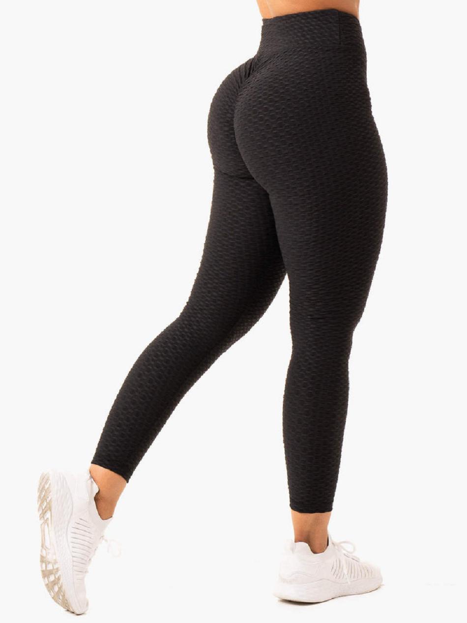 Black Women\'s Ryderwear Optic Scrunch Bum Leggings | OKT14615