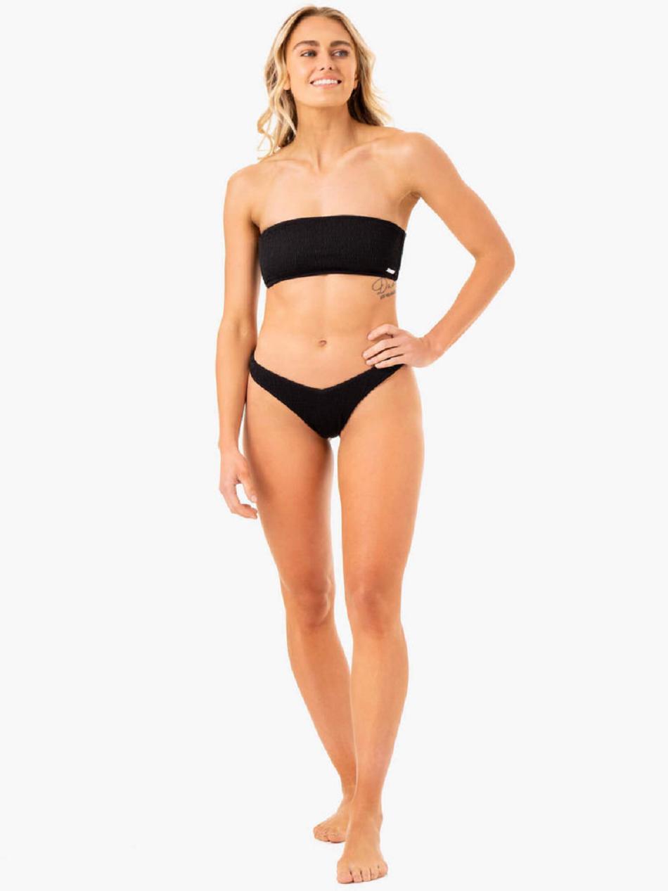 Black Women's Ryderwear Paradise Bandeau Bikini Top Swimwear | BG7694921