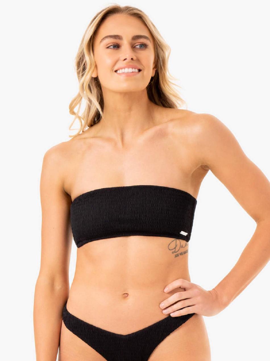 Black Women\'s Ryderwear Paradise Bandeau Bikini Top Swimwear | BG7694921