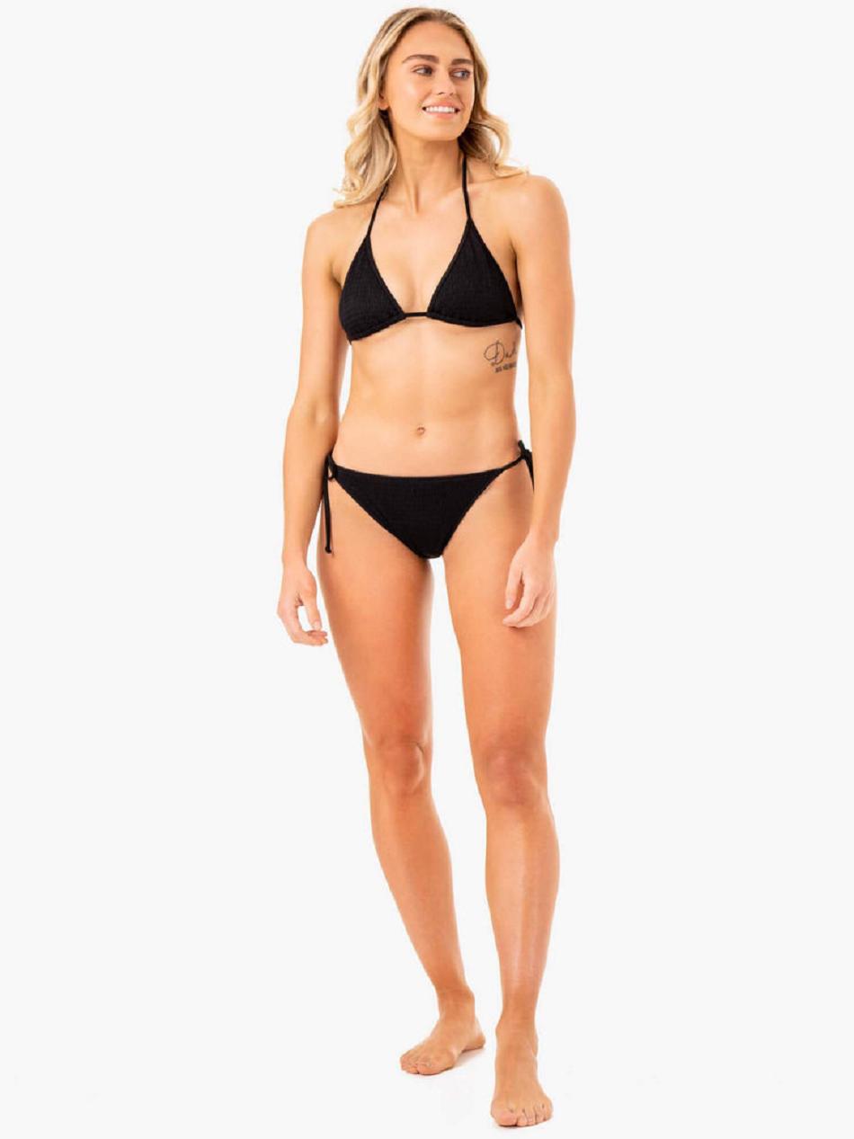 Black Women's Ryderwear Paradise Triangle Bikini Top Swimwear | MT7540337