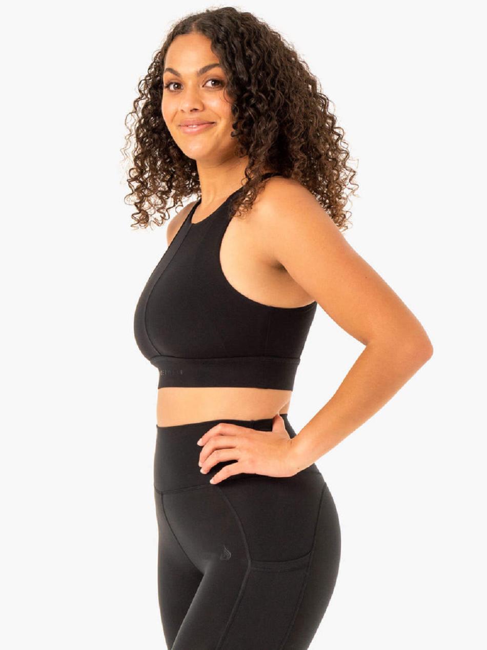 Black Women's Ryderwear Reset High Impact Sports Bras | 6Y5722988