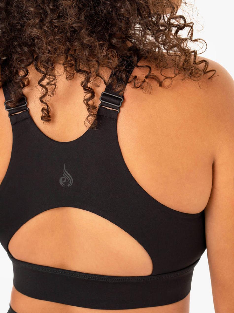 Black Women's Ryderwear Reset High Impact Sports Bras | 6Y5722988